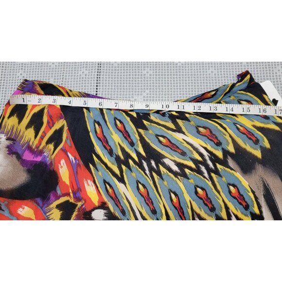 CASUAL STUDIO WOMEN'S 100%RAYON  CHIFFON MAX HIGH LOW  SKIRT SIZE L# 344 - Picture 7 of 8